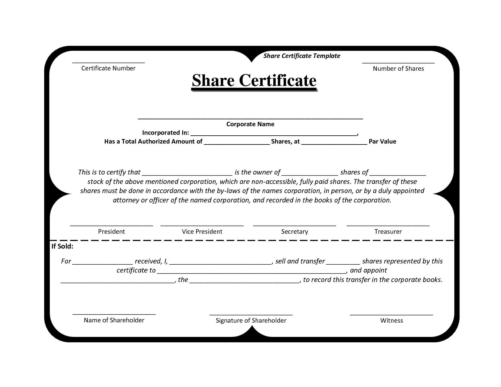 Template Share Certificate Rbscqi9V | Certificate Templates Intended For Blank Share Certificate Template Free