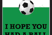 Thank You Card For Party Favors - Soccer Theme with Soccer Thank You Card Template