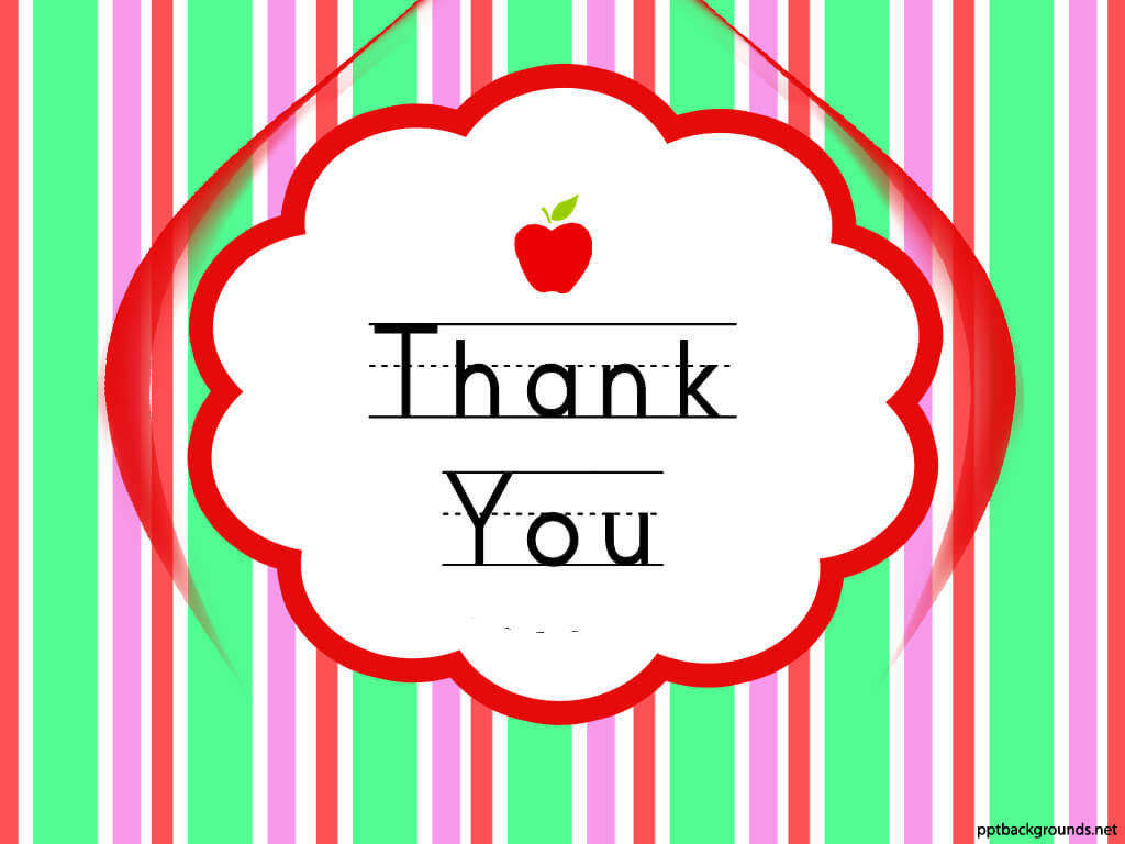 Thank You Cards For Teachers Backgrounds For Powerpoint Regarding Thank You Card For Teacher Template
