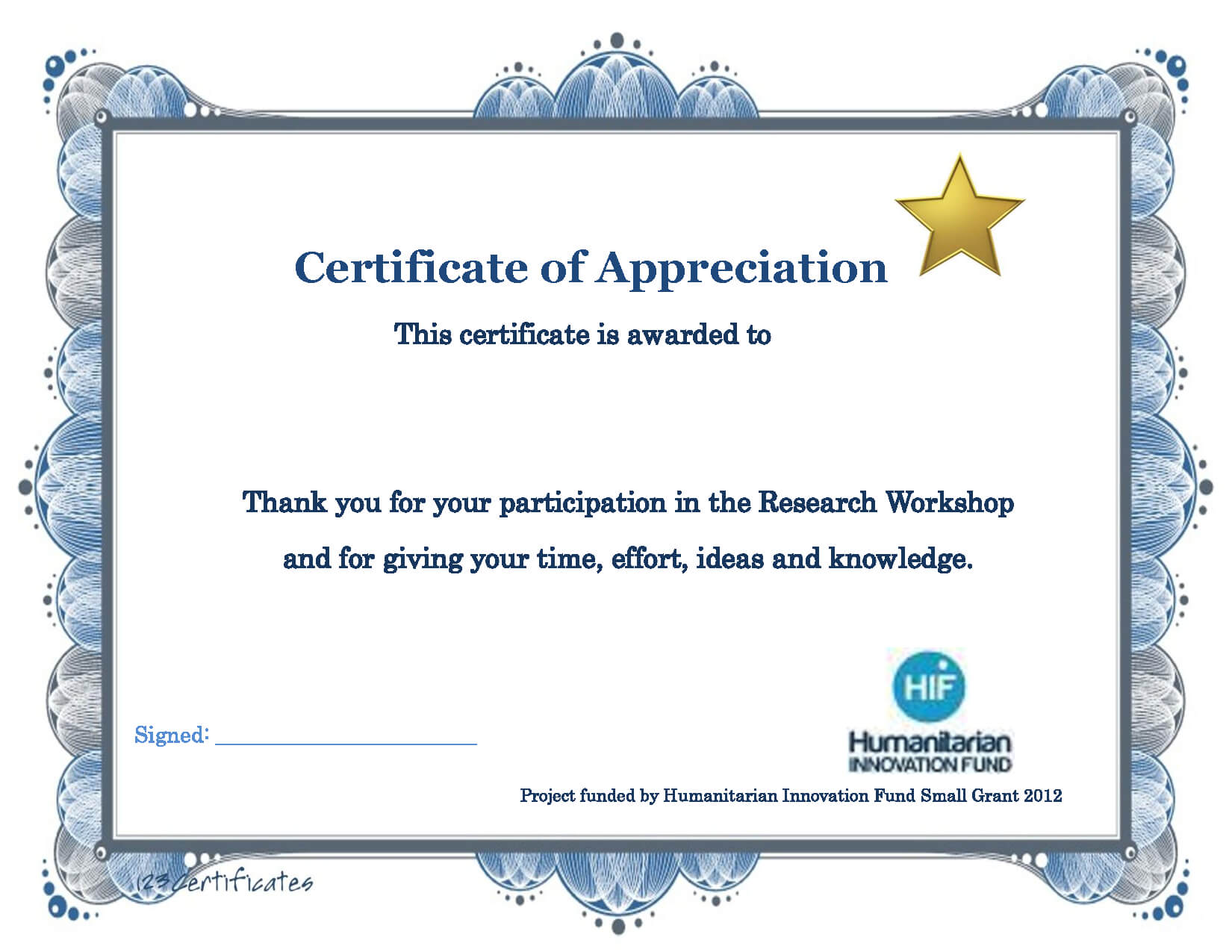 Thank You Certificate Template | Certificate Of With Sample Certificate Of Participation Template