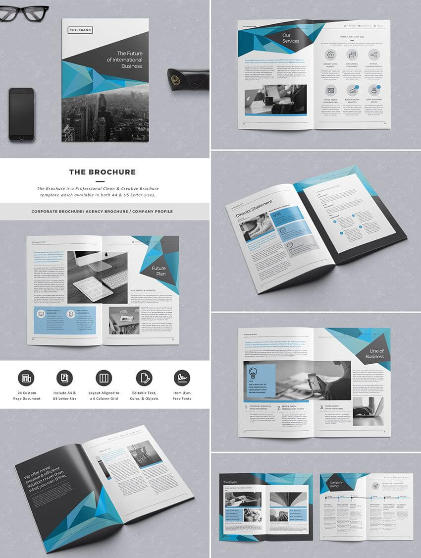 The Brochure – Indd Print Template | Brochure Template In Brochure Template Indesign Free Download