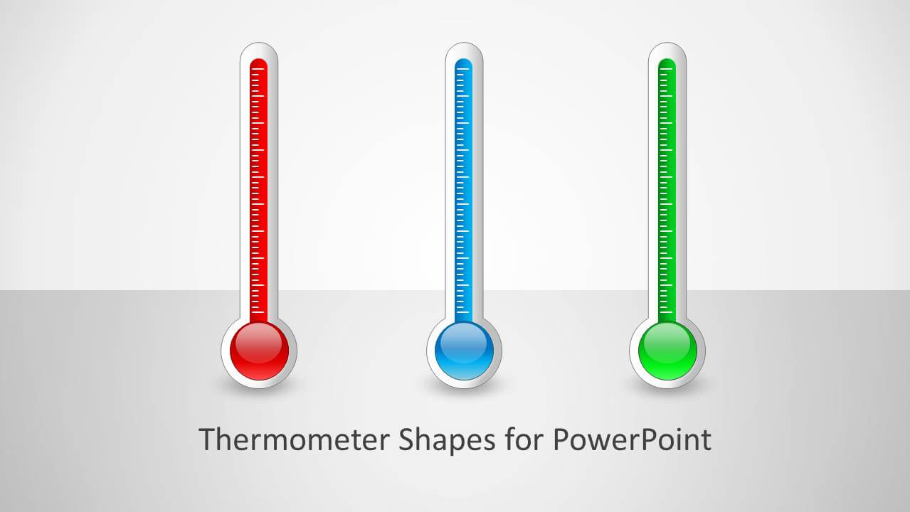 Thermometer Shapes For Powerpoint Within Thermometer Powerpoint Template