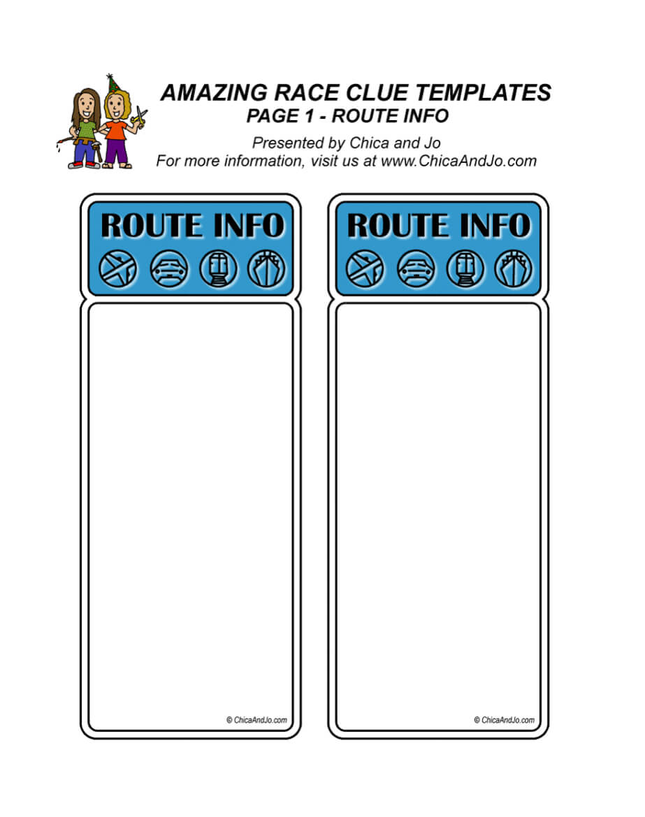 This Is A Template I Used For An Amazing Race Activity I Did Within Clue Card Template