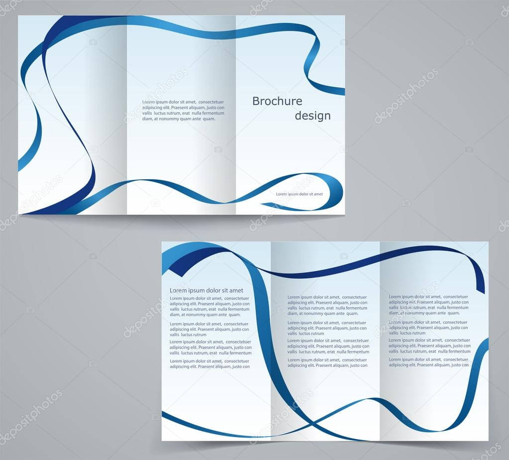 Three Fold Business Brochure Template, Corporate Flyer Or In Three Fold Card Template