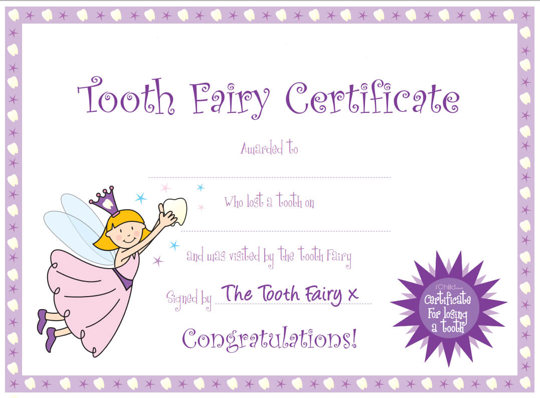 Tooth Fairy Certificate … | Tooth Fairy Certificate, First Within Free Tooth Fairy Certificate Template
