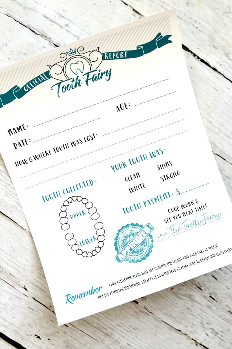 Tooth Fairy Free Printable Certificate In Free Tooth Fairy Certificate Template