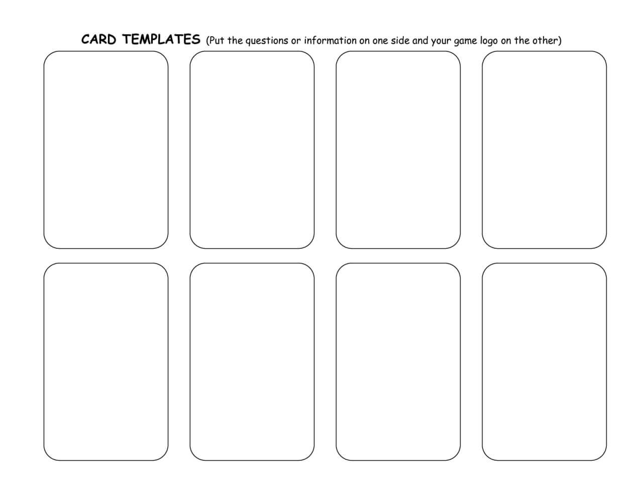 Trading Card Game Template – Free Download In 2019 | Trading Inside Free Printable Blank Flash Cards Template