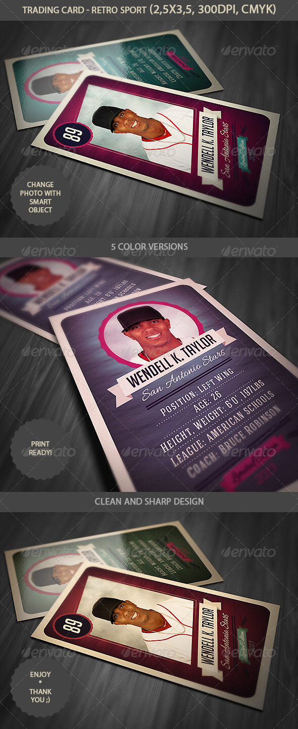 Trading Card Graphics, Designs & Templates From Graphicriver In Baseball Card Template Psd