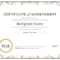 Training Certificate Templates Word | Certificate Templates Regarding Certificate Of Accomplishment Template Free