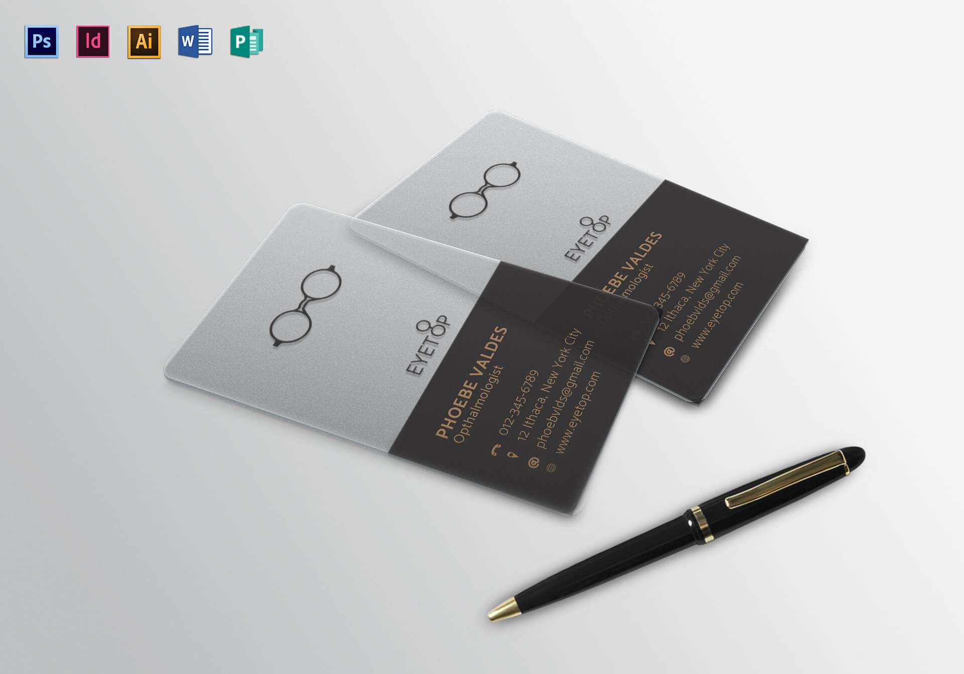 Transparent Business Card Template For Transparent Business Cards Template