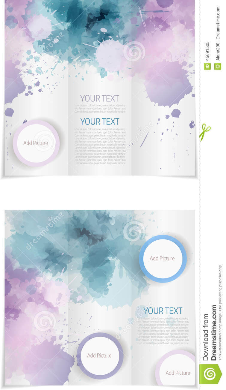 Tri Fold Brochure Template Stock Vector. Illustration Of Throughout Tri Fold Brochure Publisher Template