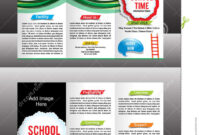 Tri Fold School Brochure Template Stock Vector with regard to Tri Fold School Brochure Template