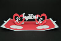 Twisting Hearts Pop Up Card Template | Heart Pop Up Card intended for Twisting Hearts Pop Up Card Template