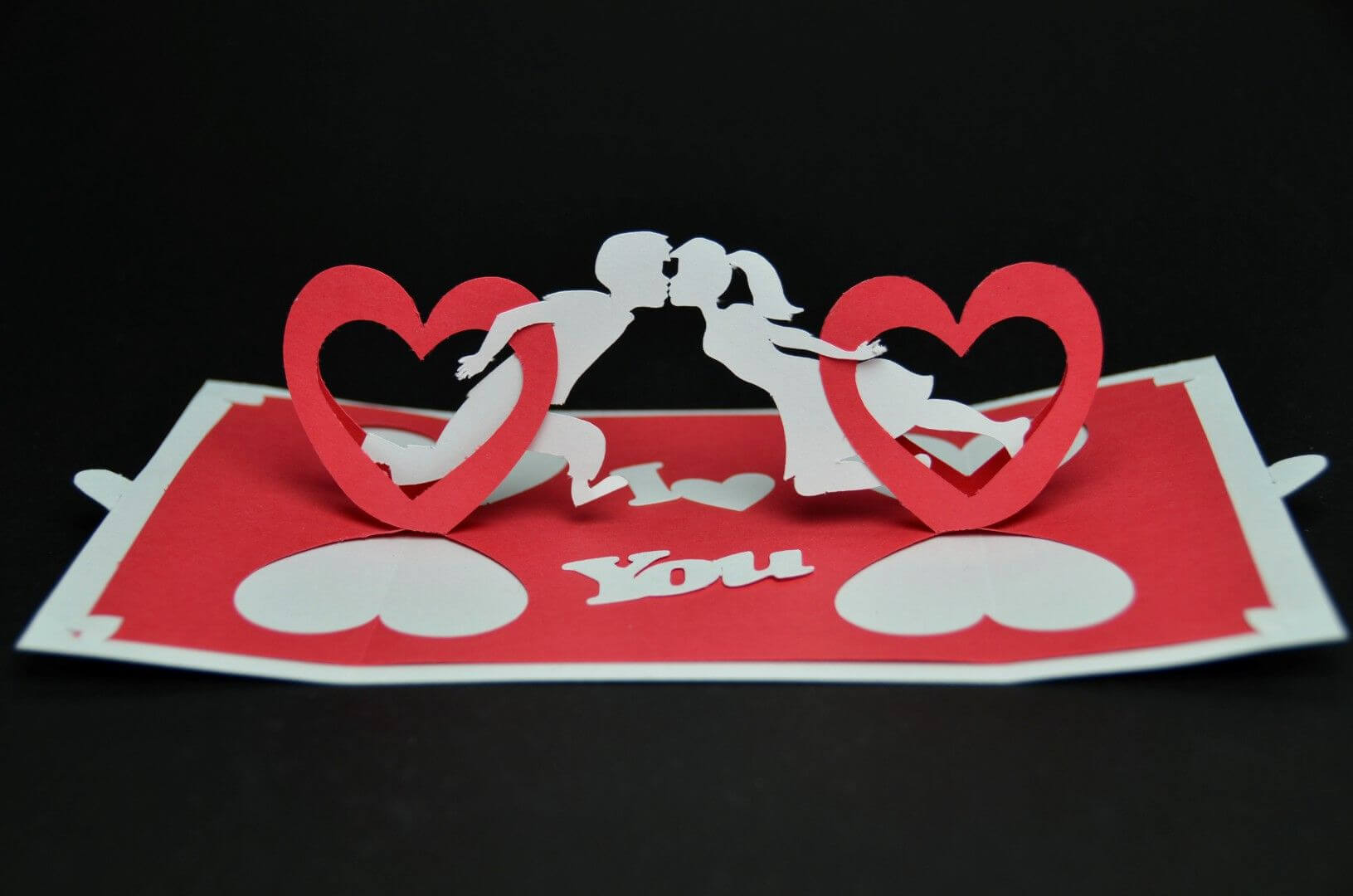 Twisting Hearts Pop Up Card Template | Pop Up Card Templates With Regard To 3D Heart Pop Up Card Template Pdf