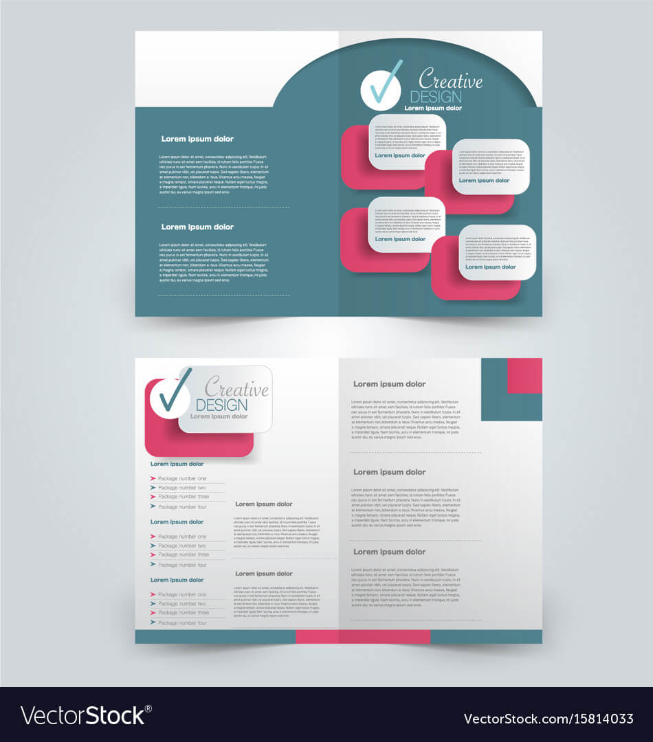 Two Page Fold Brochure Template Design For Technical Brochure Template