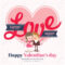 Valentine's Day Card Template With Love Word Regarding Valentine Card Template Word