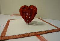 Valentine's Day Pop Up Card: 3D Heart Tutorial - Creative within 3D Heart Pop Up Card Template Pdf
