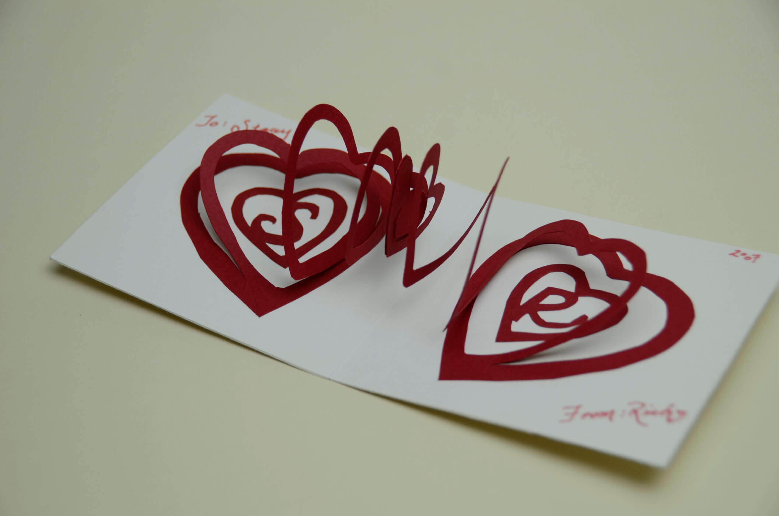 Valentine's Day Pop Up Card: Spiral Heart Tutorial In Heart Pop Up Card Template Free