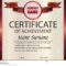Vector Certificate Of Achievement Template. Award Winner With Certificate Of Attainment Template
