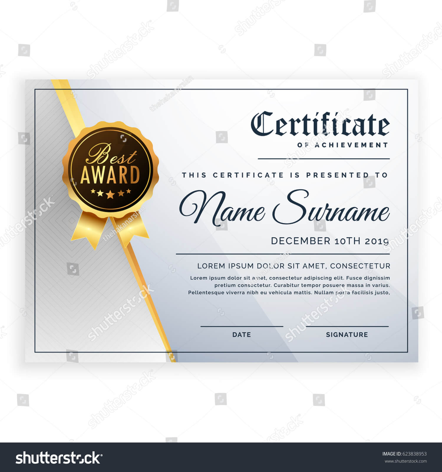 Vector Certificate Template Beautiful Certificate Template For Beautiful Certificate Templates