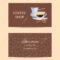 Vector Coffee Shop Or Company Business Card Template With Regard To Coffee Business Card Template Free