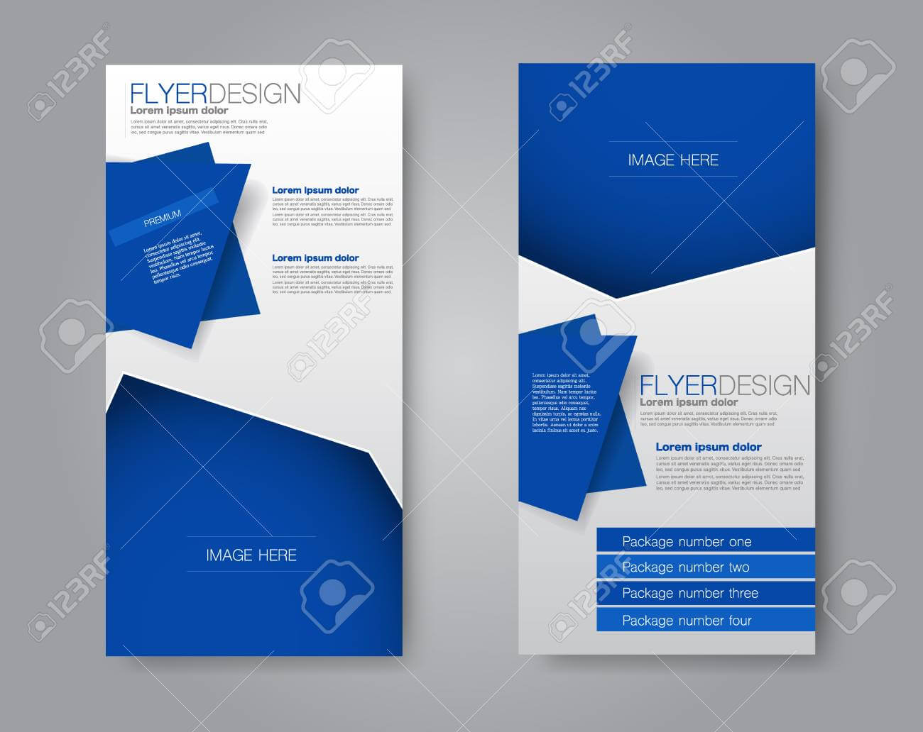 Vector Flyer And Leaflet Design. Set Of Two Side Brochure Templates Inside Ngo Brochure Templates