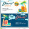Vector Gift Travel Voucher Template. Tropical Island Regarding Free Travel Gift Certificate Template