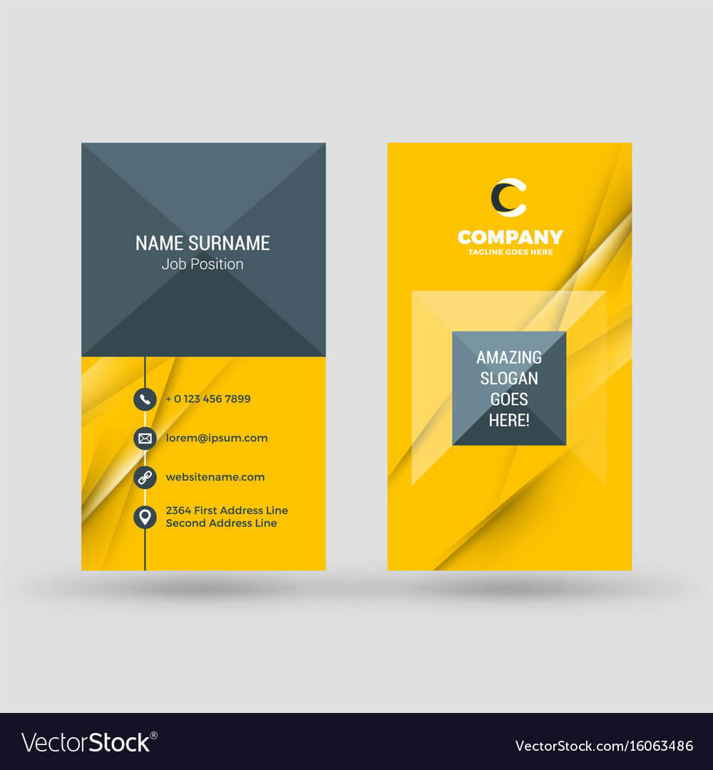 Vertical Double Sided Business Card Template For Double Sided Business Card Template Illustrator