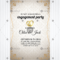 Vintage Style Wedding Engagement Party Invitation Card Template Design  Vector With Engagement Invitation Card Template