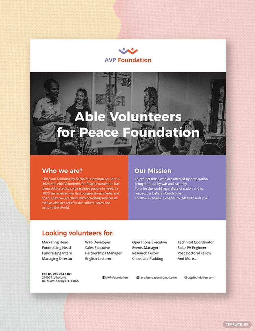 Volunteer Flyer | Flyer Template, Booklet Template, Postcard Throughout Volunteer Brochure Template