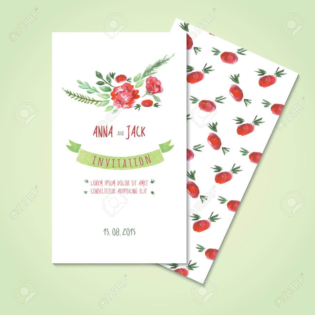 Watercolor Card Templates For Wedding Invitation Save The Date.. With Regard To Save The Date Cards Templates