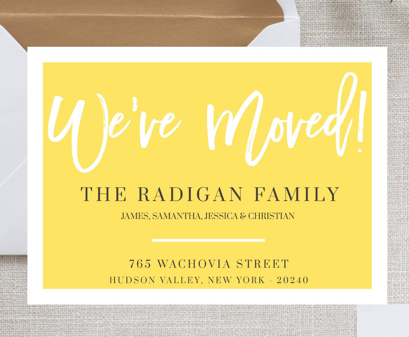 We Moved Card Template Moving Announcement Card We've With Moving Home Cards Template