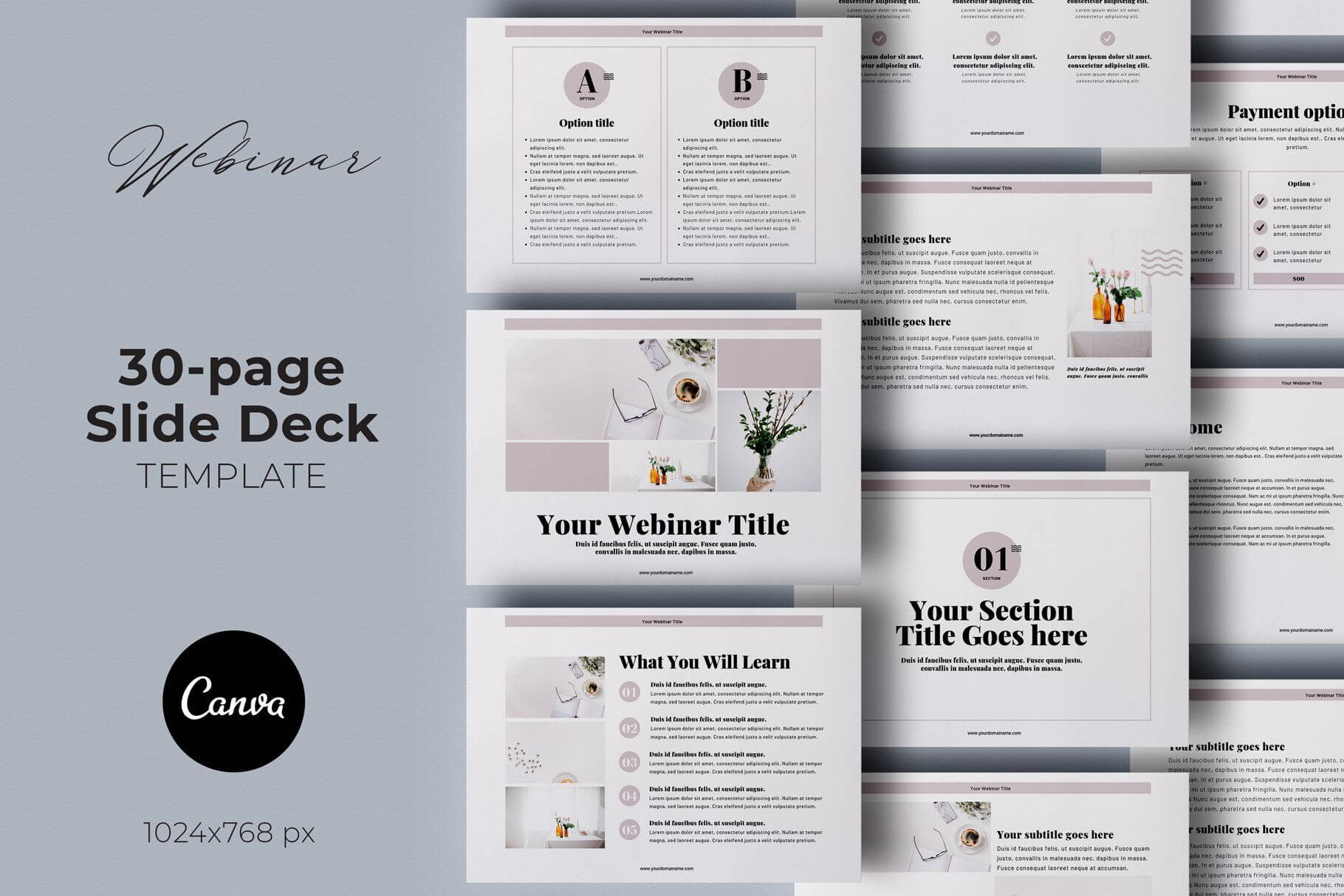 Webinar Slide Deck Canva Template3.14&co On Intended For Webinar Powerpoint Templates