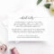 Wedding Invitation Inserts Template Free Best Of Details Within Wedding Hotel Information Card Template