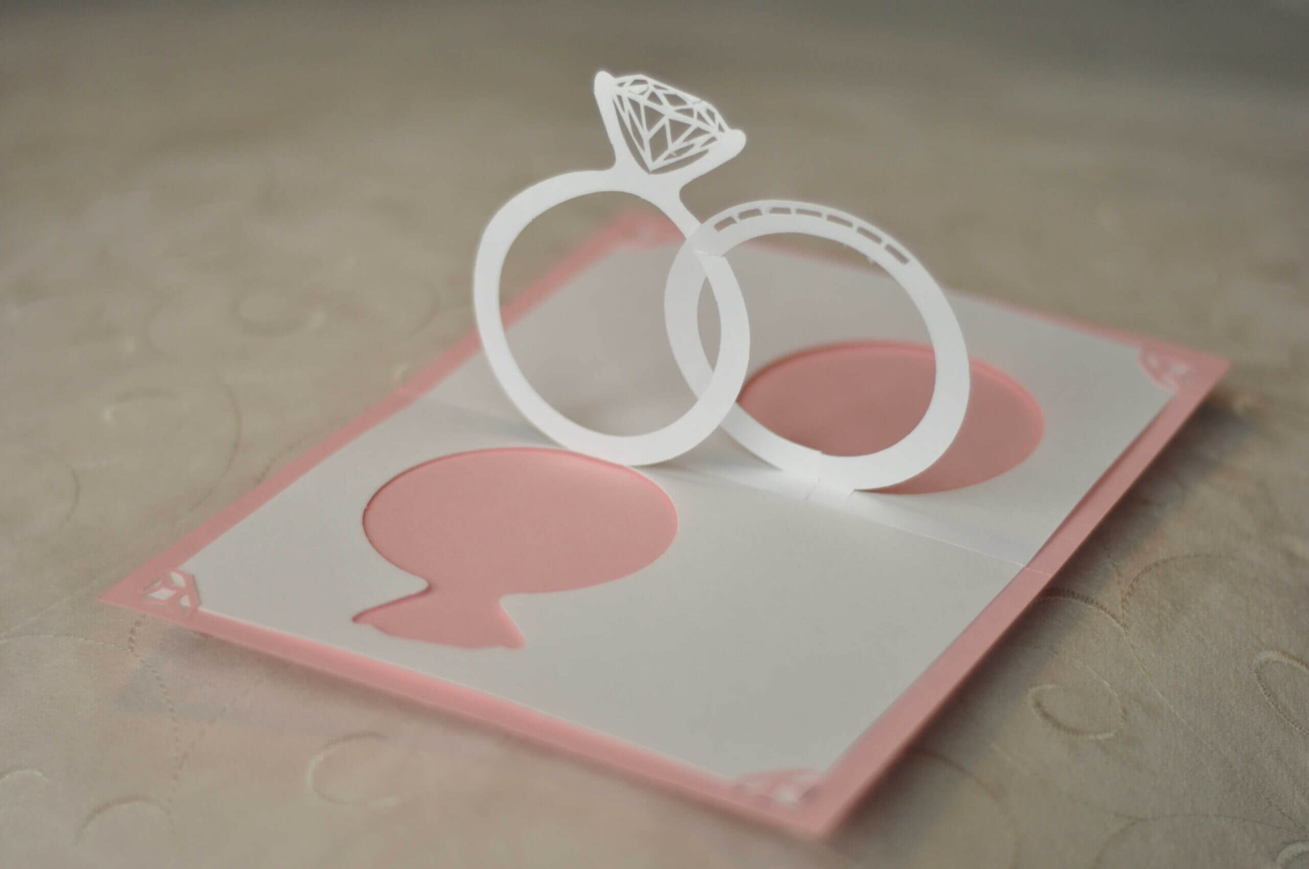 Wedding Invitation Pop Up Card: Linked Rings – Creative Pop Throughout Wedding Pop Up Card Template Free