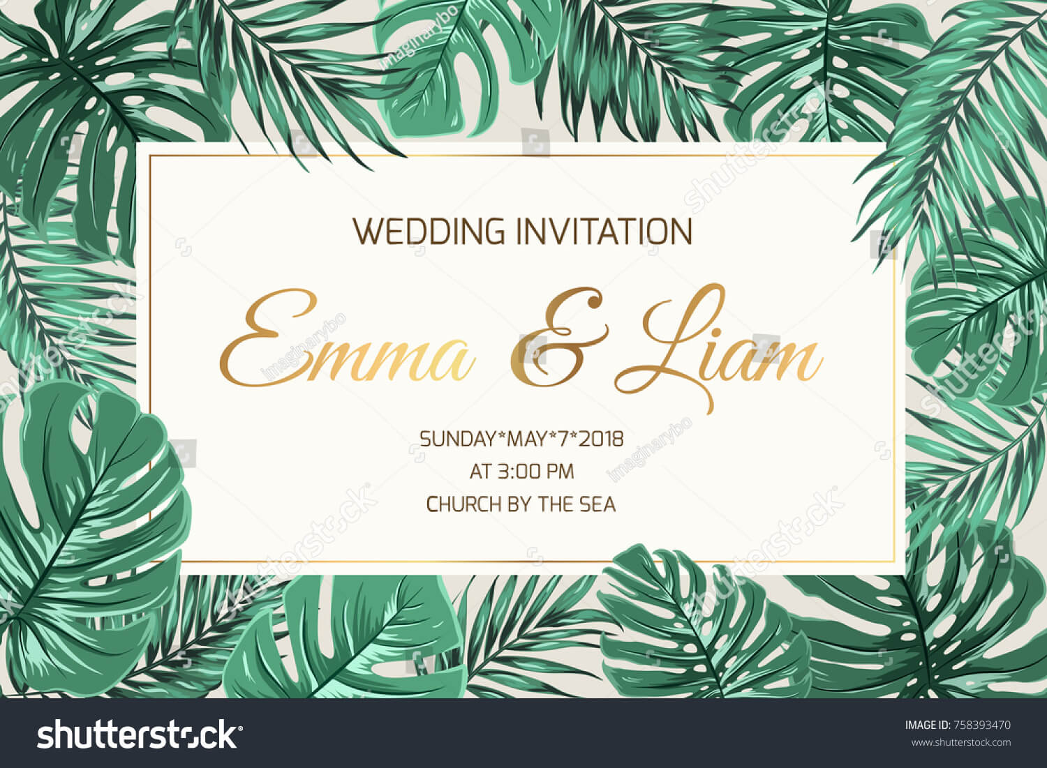 Wedding Marriage Event Invitation Card Template Stock Vector Throughout Event Invitation Card Template