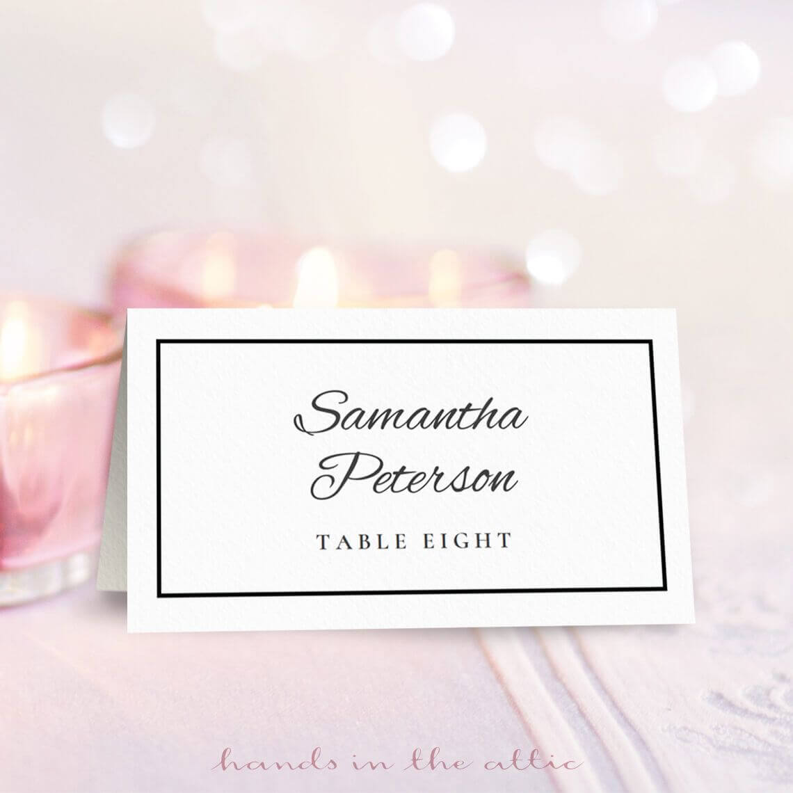Wedding Place Card Template | Free Place Card Template Intended For Table Place Card Template Free Download
