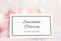 Wedding Place Card Template | Free Place Card Template within Free Place Card Templates Download