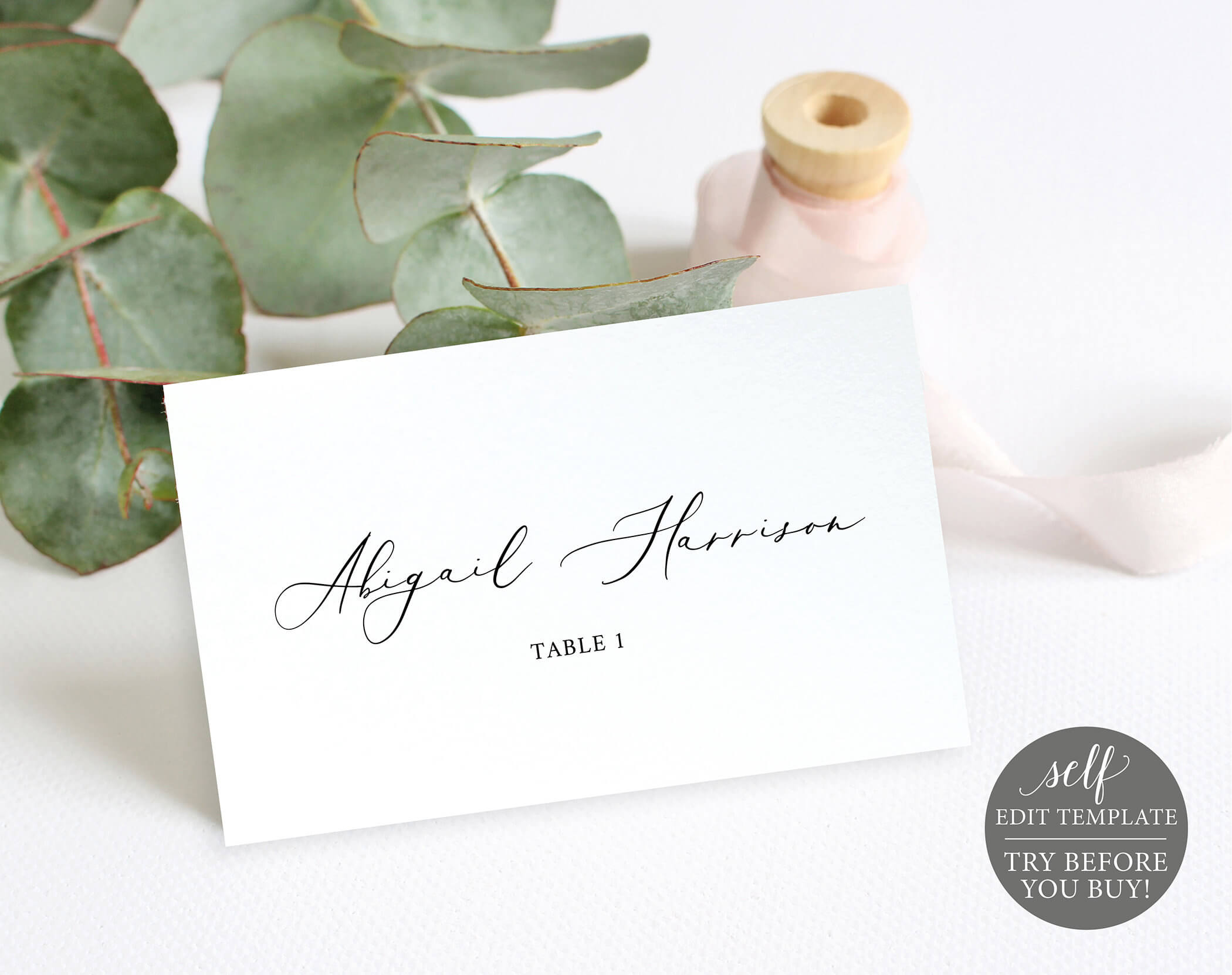 Wedding Place Cards Template, 100% Editable Wedding Seating Throughout Printable Escort Cards Template
