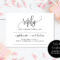 Wedding Rsvp Cards, Wedding Reply Attendance Acceptance inside Acceptance Card Template