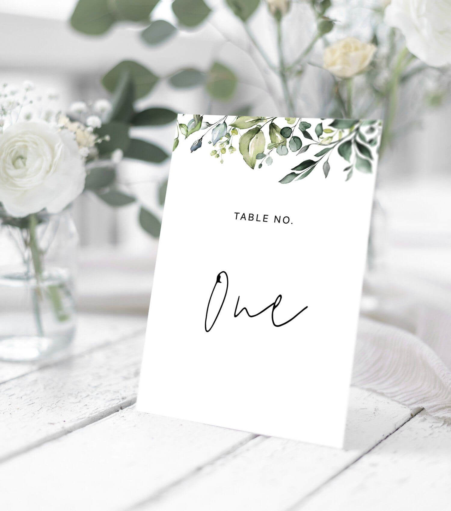 Wedding Table Number Card Template With Hand Painted Intended For Table Number Cards Template