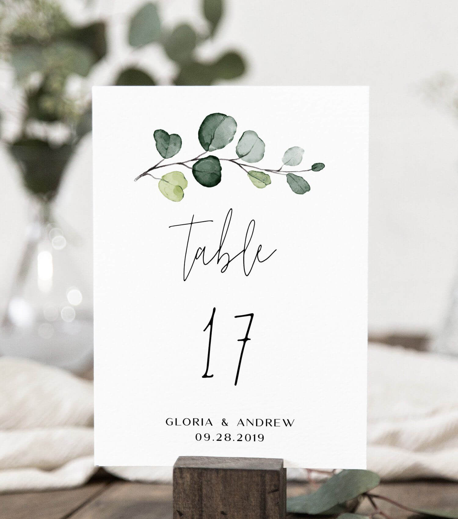 Wedding Table Number Card Template With Hand Painted With Table Number Cards Template