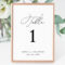 Wedding Table Numbers Template, Printable Wedding Table within Table Number Cards Template