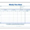 Weekly Employee Time Sheet | Time Sheet Printable, Timesheet Throughout Weekly Time Card Template Free