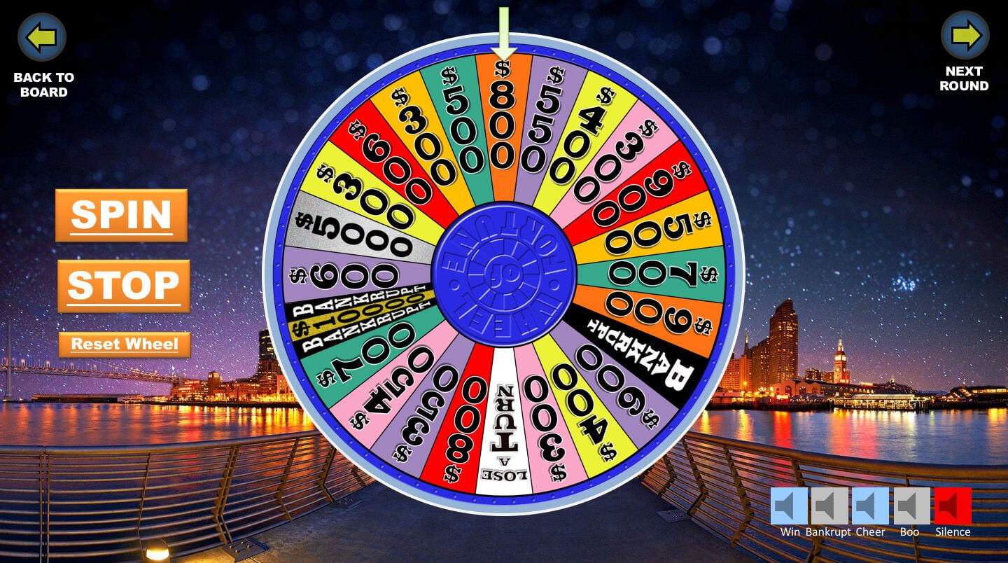 Wheel Of Fortune Spinning Wheel | Wheel Of Fortune Inside Wheel Of Fortune Powerpoint Template