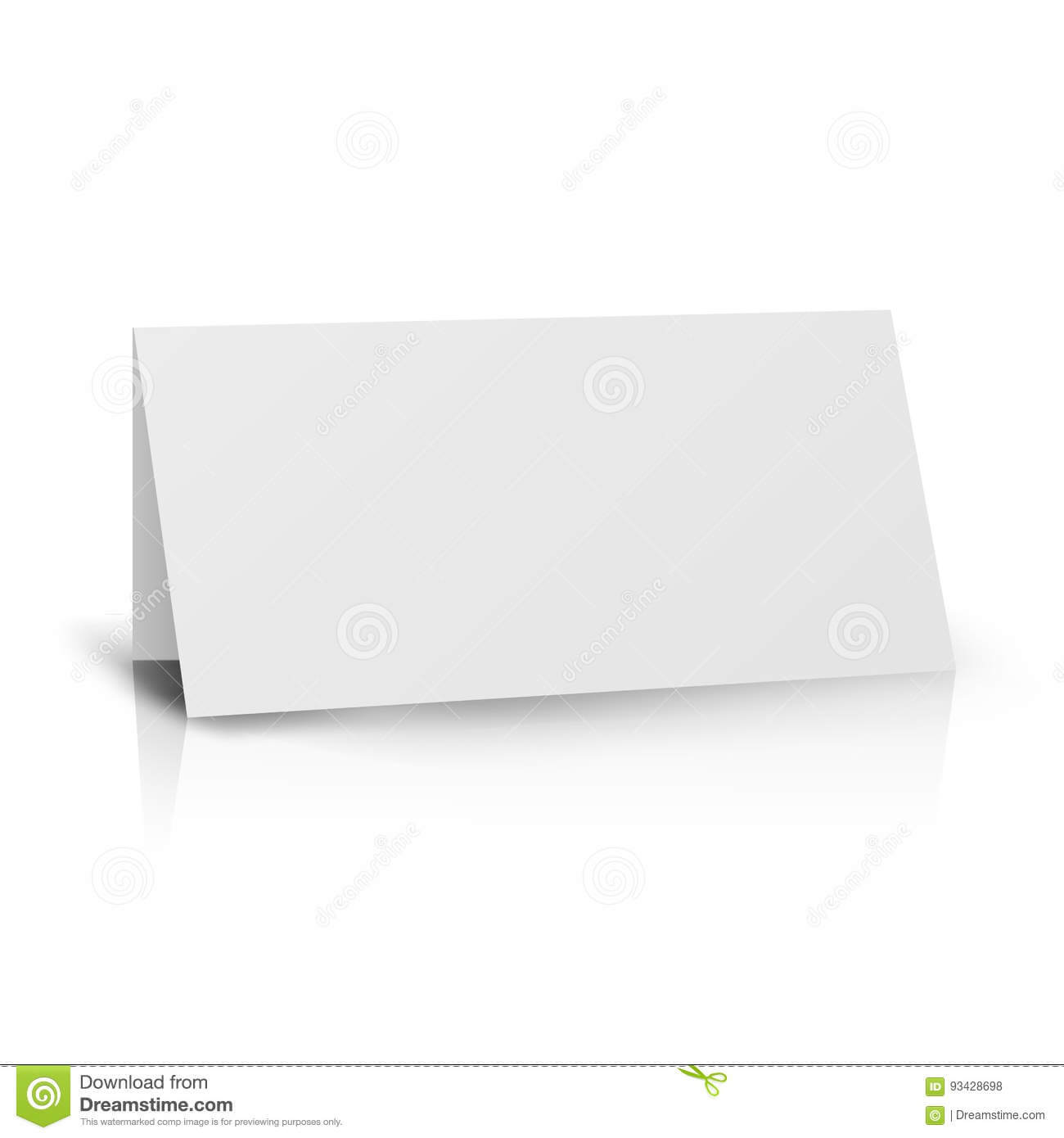 White Folder Paper Greeting Card Vector Template. Stand Pertaining To Card Stand Template