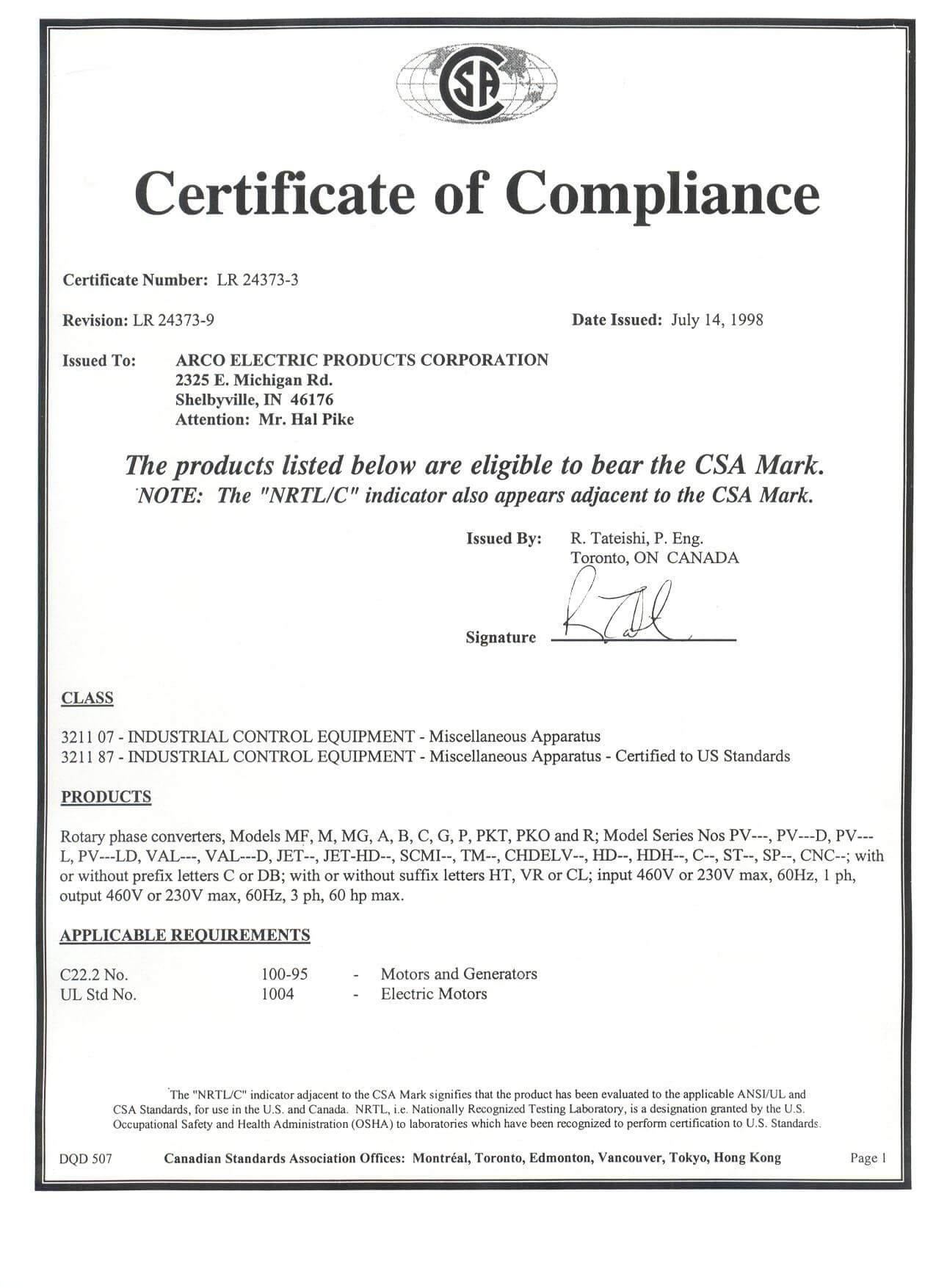 Whitlock Instrument Certificate Of Compliance Dnft Pin Rohs Throughout Certificate Of Compliance Template