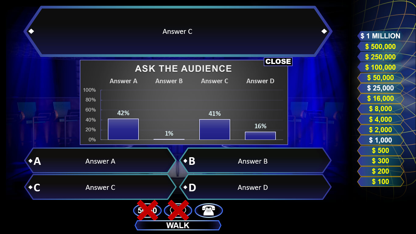 Who Wants To Be A Millionaire? | Rusnak Creative Free Regarding Who Wants To Be A Millionaire Powerpoint Template