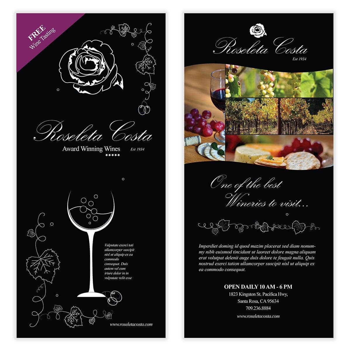 Wine Flyer Template 03 | Flyer Template, Wine, Templates With Wine Brochure Template