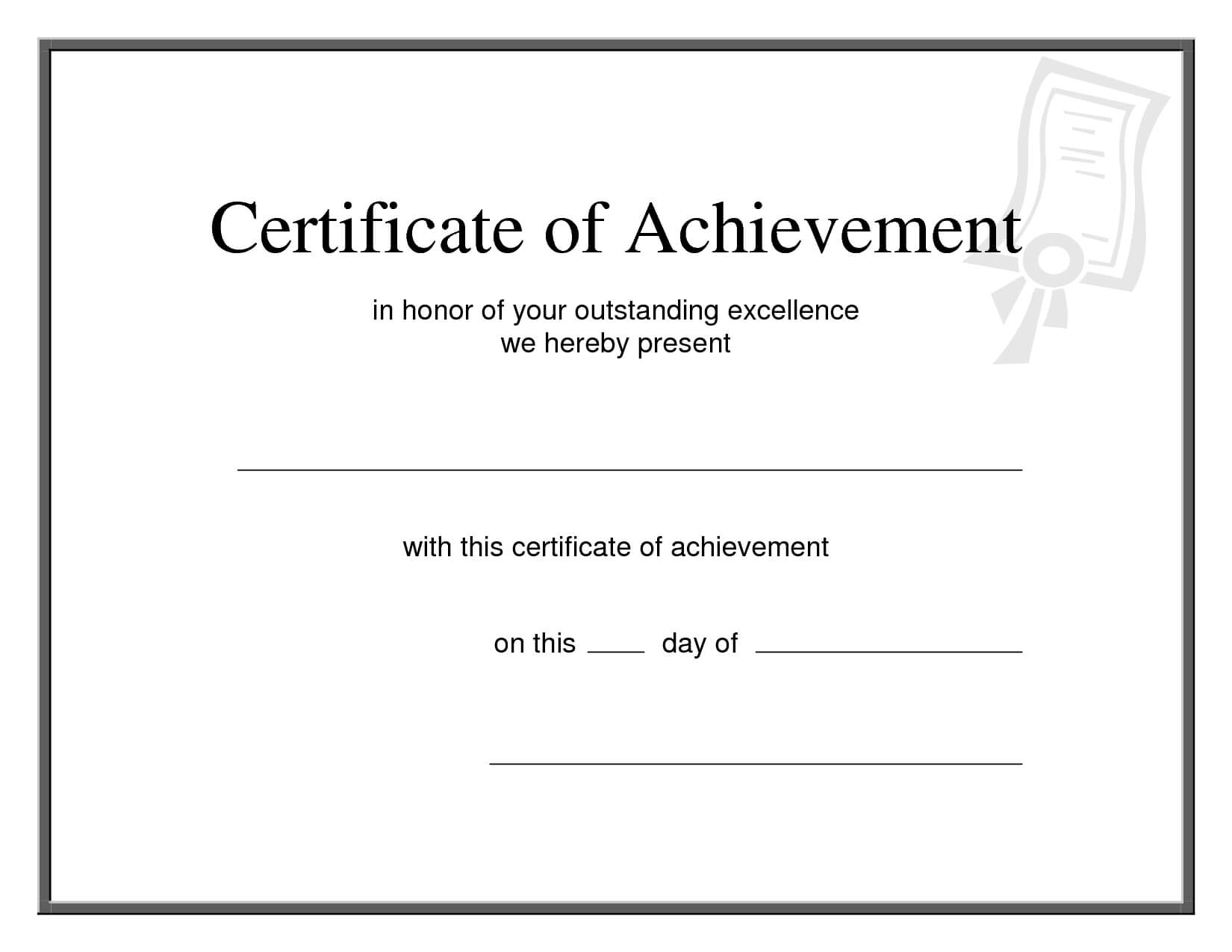 Word Certificate Of Achievement Template – Yatay Throughout Certificate Of Achievement Template Word